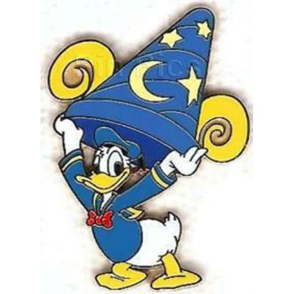 Disney Jewelry - Disney Pin 00032 WDW Four Parks One World Donald carrying Sorcerer Hat PP LE 3